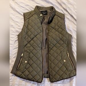 Love Tree Olive Quilted Vest